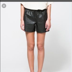 Farrow Green vegan leather shorts M